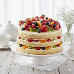 Fruit Burst Almond Cake