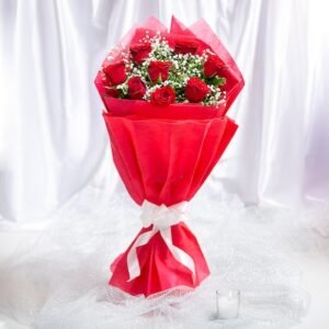 Romantic 8 Red Roses Bouquet in Burdwan
