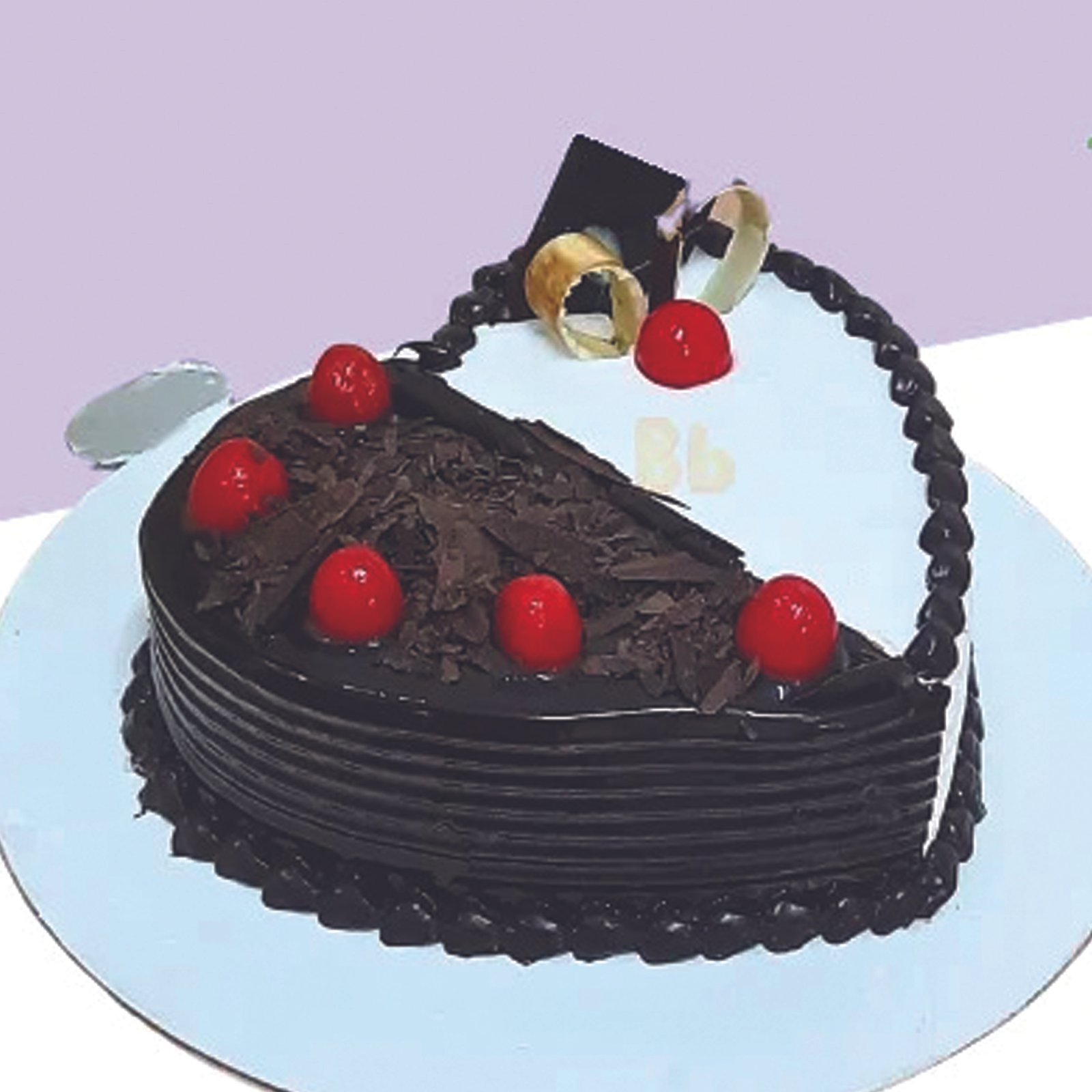 lack Forest Love Cake – Fresh Romantic Chocolate Cake Delivery in Burdwan