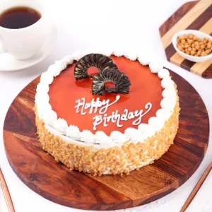 Birthday Butterscotch Cake | Fresh Cream Celebration Cake