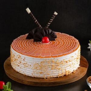 Butterscotch Designer Cake | Premium Cream Cake Online