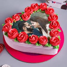Forever Love Black Forest Photo Cake – Custom Photo Cake Delivery in Burdwan