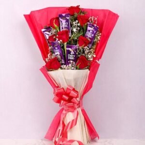 Graceful Roses and Chocolate Arrangement – Online Delivery in Burdwan