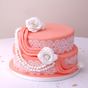 Elegant Pink Designer Cake Delivery in Burdwan | Anniversary & Birthday Cake