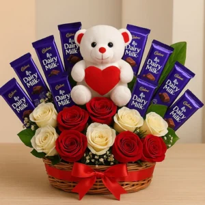 Mother’s Day Gifts Burdwan | Roses, Teddy & Chocolate Combo with Same Day Delivery