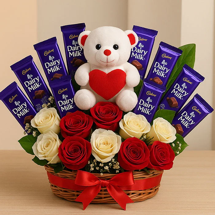 Mother’s Day Gifts Burdwan | Roses, Teddy & Chocolate Combo with Same Day Delivery
