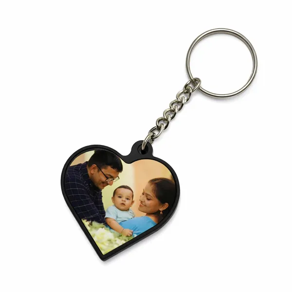 Personalized Heart Shape Photo Keychain with Custom Photo Print
